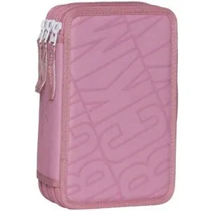 Beckmann Sport trippelt pennal med innhold, Pink