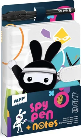 Blok s magnetem SPY NOTES - černý