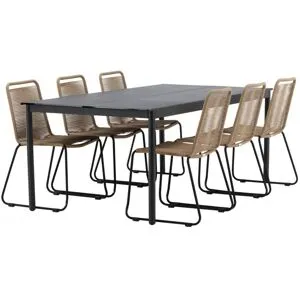 Modena Loungesæt - Havemøbelsæt - Sort og Latte