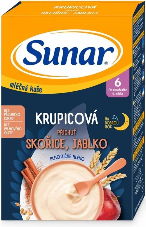 Sunar Ml.krup.kase skořice a jablko 210 g