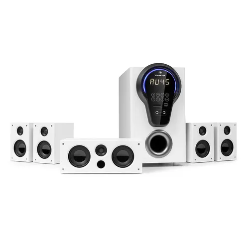 Auna Areal 525 DG 5.1-Sistema Surround, 125W RMS Opt-In BT USB SD AUX, mando a distancia