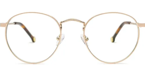 Lentiamo Giuseppe Light Gold - blaufilter Brillen [Computerbrillen], rund, unisex, gold
