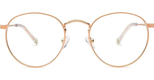 Lentiamo Giuseppe Rose Gold - blaufilter Brillen [Computerbrillen], rund, unisex, rosa