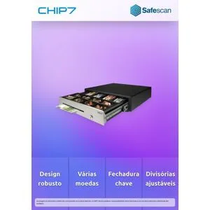 Gaveta de dinheiro SafeScan HD-4141 Preta - 132-0426