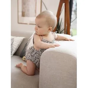 VERTBAUDET Combishort naissance imprimé écru