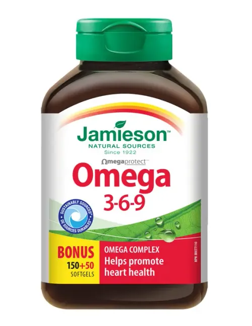 Jamieson Omega 3-6-9 1200 mg 150+50 kapslí