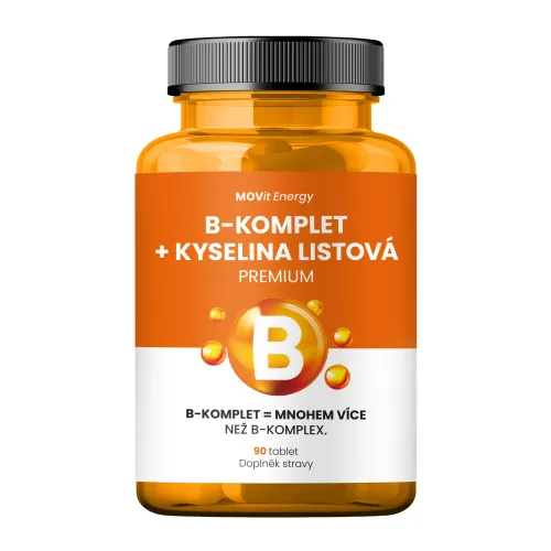MOVit B-Komplet + Kyselina listová PREMIUM 90 tablet