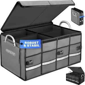 monzana® Kofferraumtasche Grau 60x35x30cm