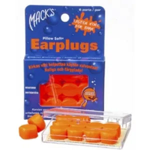 Macks silikonikorvasuoja lapsille oranssi 6 paria