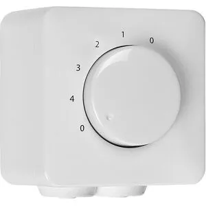 kaiserkraft Interruptor de parede ST4-150 II, interruptor rotativo de 4 posições, para ventoinha de teto