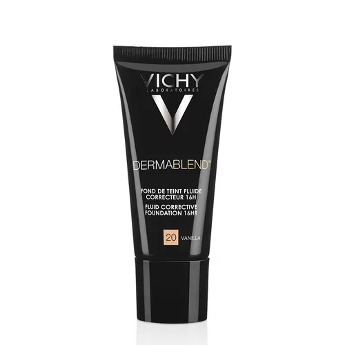Fond de ten corector cu acoperire 16h Dermablend, Nuanta 20 Vanilla, 30 ml, Vichy