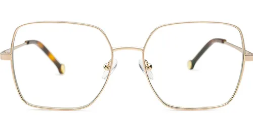 Lentiamo Leonie Light Gold - gafas con filtro para la luz azul, cuadradas, unisex, dorado