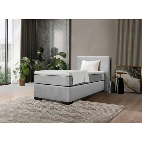 MID.YOU POSTEL BOXSPRING, 90/200 cm, šedá