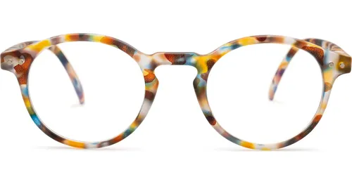 Izipizi Screen #H Blue Tortoise - gafas con filtro para la luz azul, redondas, unisex, marrón