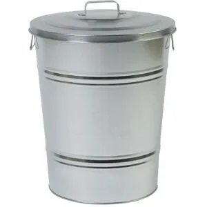 Dille&Kamille Poubelle, modèle évasé, zinc, 55 l small unisex