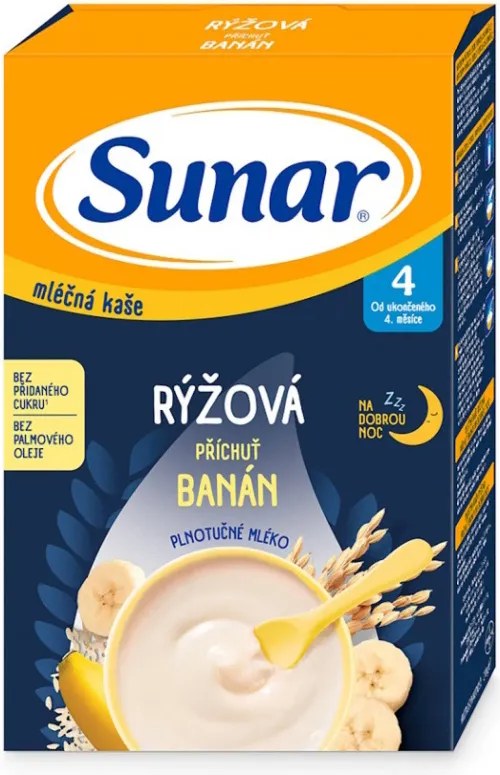 Sunar Ml.rýžová kaše Banán na dobrou noc 210 g