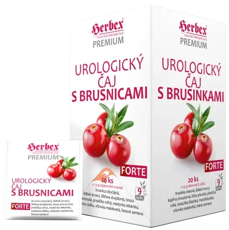 HERBEX Urologický čaj s brusinkami FORTE 20 x 1.5 g
