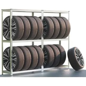 monzana® Reifenregal 2er-Set 180x120x40cm verzinkt 795kg