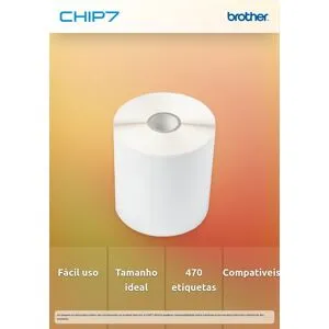 Brother Caixa de 6 rolos de etiquetas de transferência térmica com acabamento mate de 102 x 150mm. Cada rolo contém 550 etiquetas