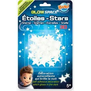 Stickers étoiles 3D BUKI blanc