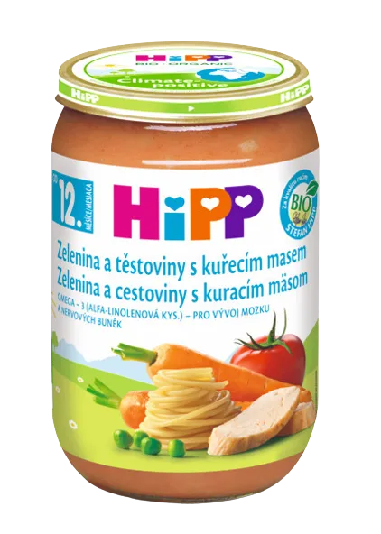 HiPP BIO Zelenina a cestoviny s kuracím mäsom