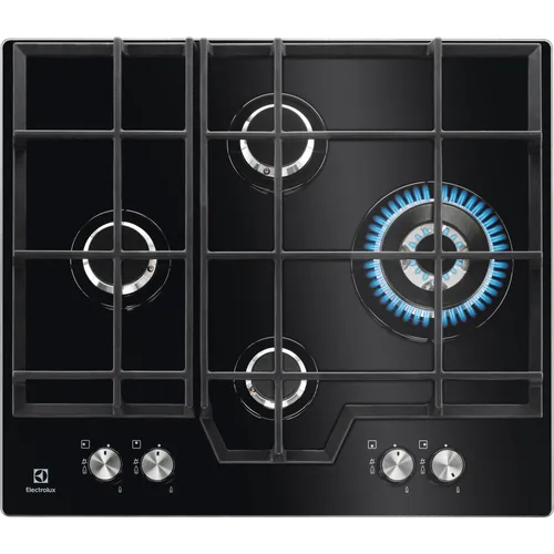 Electrolux Plită gaz pe sticlă 60 cm Negru KGG6456K
