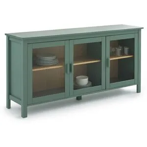 LA REDOUTE INTERIEURS Vitrine basse 3 portes pin et MDF, L160 cm, Alvina