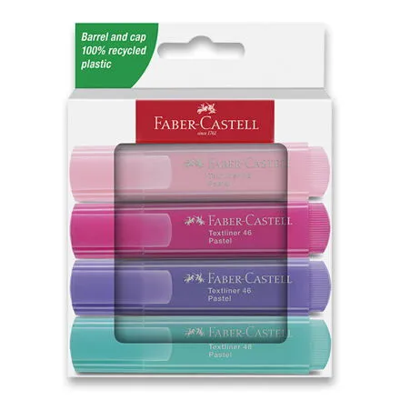 FABER-CASTELL Zvýrazňovač Textliner 46 Pastel sada 4 ks