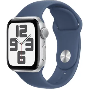 Apple Watch Se GPs 40mm Silver Aluminium Case Denim Sport Band M/l