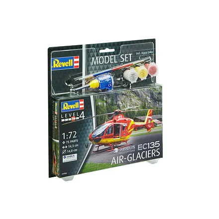 Revell ModelSet vrtuľník 64986 - EC 135 Air-Glaciers (1:72)