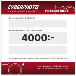 CyberPhoto Presentkort 4000kr
