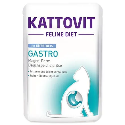 Kapsička KATTOVIT Gastro kačica + ryža 85 g