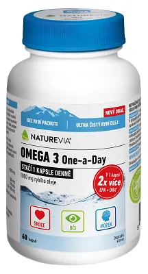 NatureVia Omega 3 One-a-Day 60 kapslí