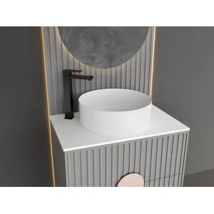 Vente-unique Robinet mitigeur mécanique carré en inox brossé - Noir mat - H31 cm - CANILAS