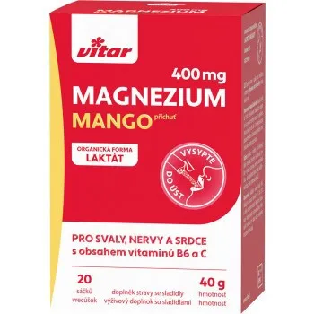 Vitar Magnezium 400mg+vit.B6+vit.C 20 sáčků