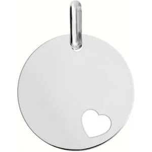 Orféva Médaille Coeur Ajouré Or Blanc 9K