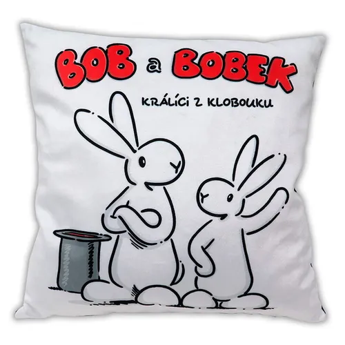 Moravská ústředna Vankúš 30x30cm, Bob&Bobek, biely