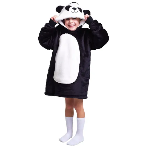 Cozy Noxxiez CH306 Panda - hrejivá televízna mikinová deka s kapucňou pre deti 3 - 6 rokov