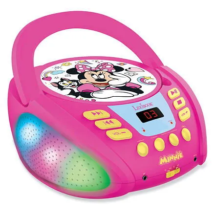Lexibook Prenosný Bluetooth CD prehrávač Disney Minnie so svetelnými efektmi
