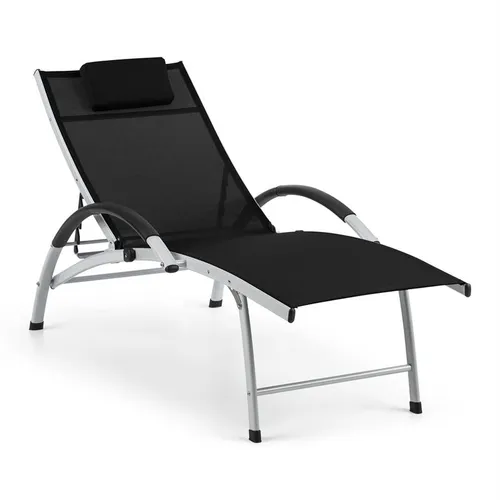 Blumfeldt Sun Valley Tumbona plegable Almohada Negra