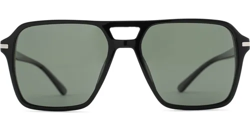 Prada 0PR 20YS 1AB03R 55 - pilot sonnenbrillen, herren, schwarz, polarisiert