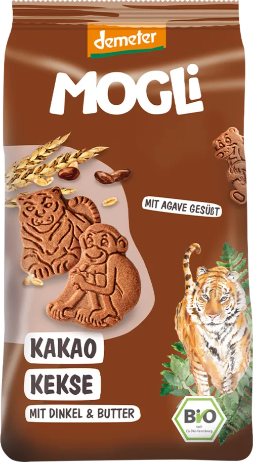 MOGLi bio kakaové sušienky s certifikáciou Demeter