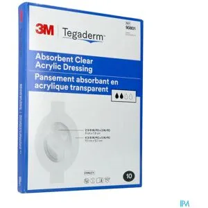 Tegaderm 3m Absorb.transp Ster 11,1x12,7cm 5 90801