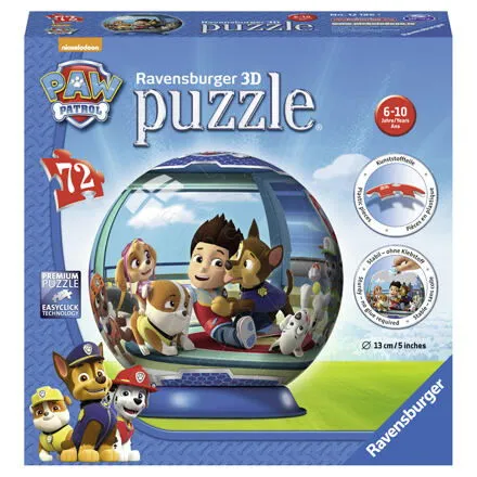 Ravensburger Paw Patrol 3D puzzleball, 72 dílků