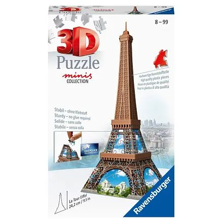 Ravensburger Mini budova - Eiffelova veža 3D Puzzle 54 dielikov