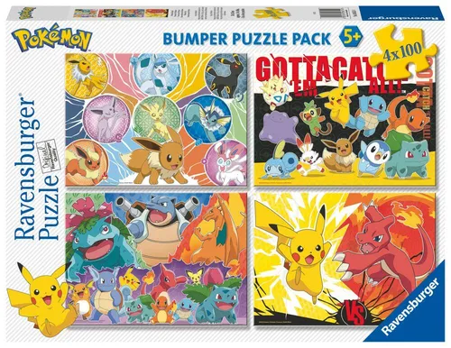 Ravensburger Pokémon Puzzle, 4x100 dílků