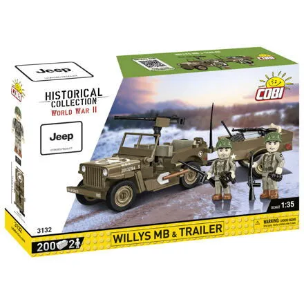 Cobi II WW Willys MB s prívesom