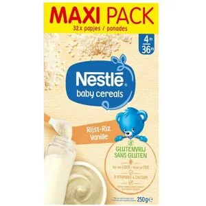 Nestle Baby Cereals Riz-Vanille Céréales Sans Gluten Bébé 6+ Mois 500g