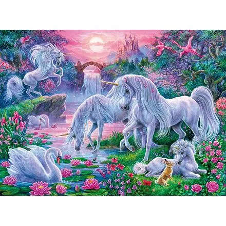 Ravensburger Jednorožce pri západe slnka Puzzle 150 dielikov