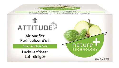 ATTITUDE Prírodný čistiaci osviežovač vzduchu ATTITUDE s vôňou zeleného jablka a bazalky 227 g